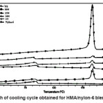 Fig. 3: Graph of cooling cycle obtained for HMA/nylon-6 blend systems