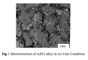Fig.1 Microstructure of AZ92 alloy in As Cast Condition