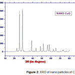 Figure 2: XRD of nano particles of CuO