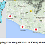 Fig. 1: Sampling area along the coast of Kanniyakumari district.