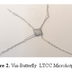 Figure 2. Via-Butterfly LTCC Microhotplate