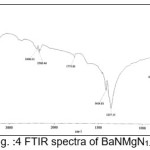 Fig. :4 FTIR spectra of BaNMgN1.0