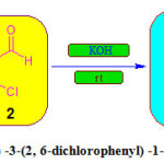 Scheme 1: Synthesis of (2E) -3-(2, 6-dichlorophenyl) -1-(4-4-Fluoro) -prop-2-en-1-one